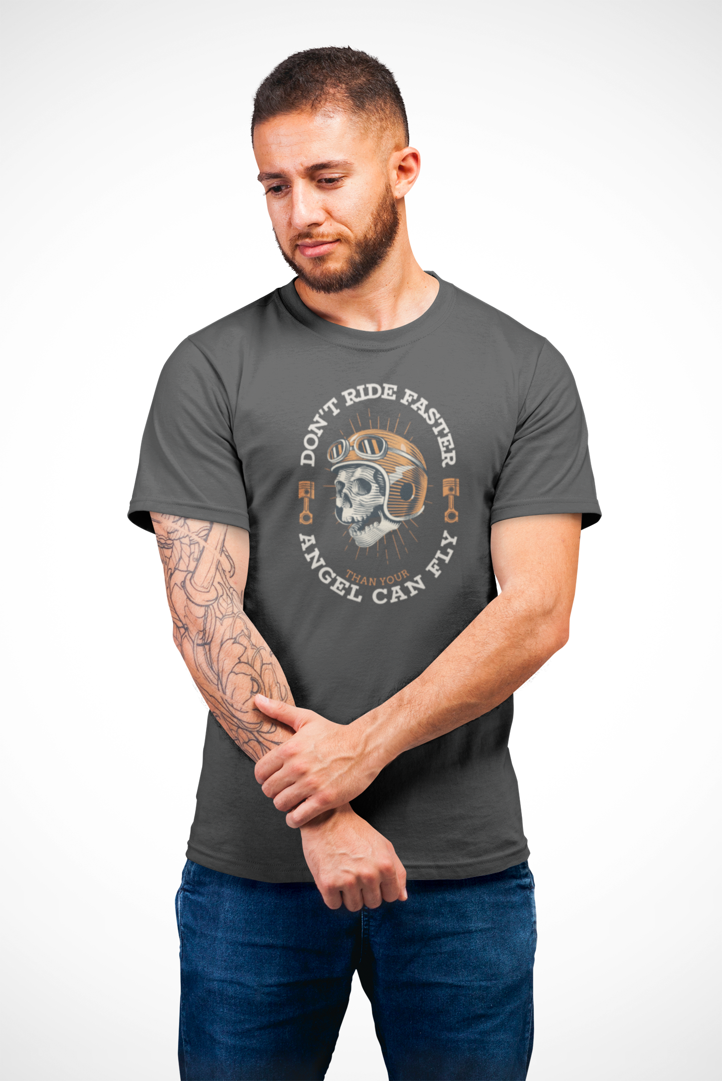 Don't Ride Faster than your Angel Can Fly Tshirt
