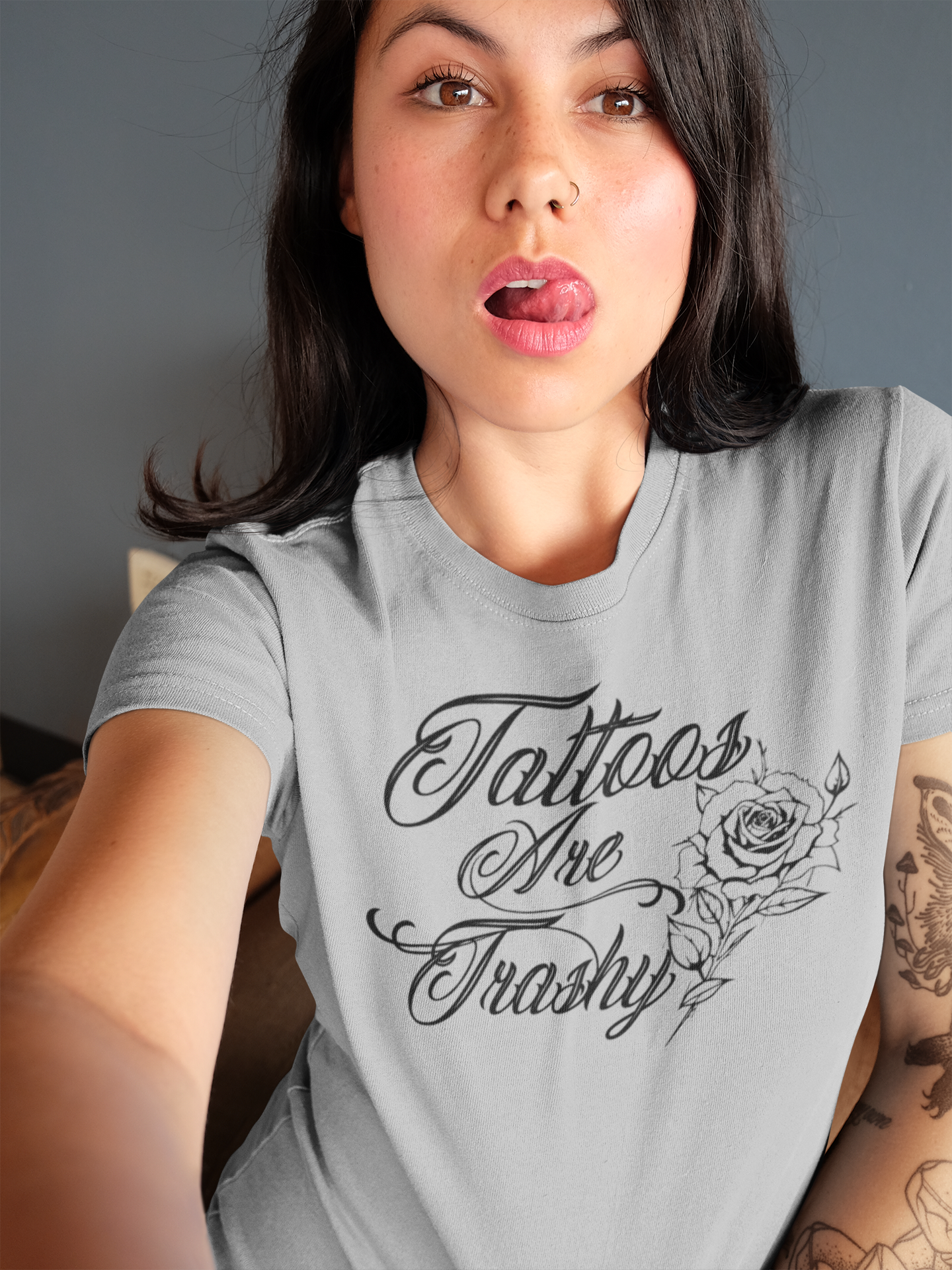Tattoos are Trashy - Flower