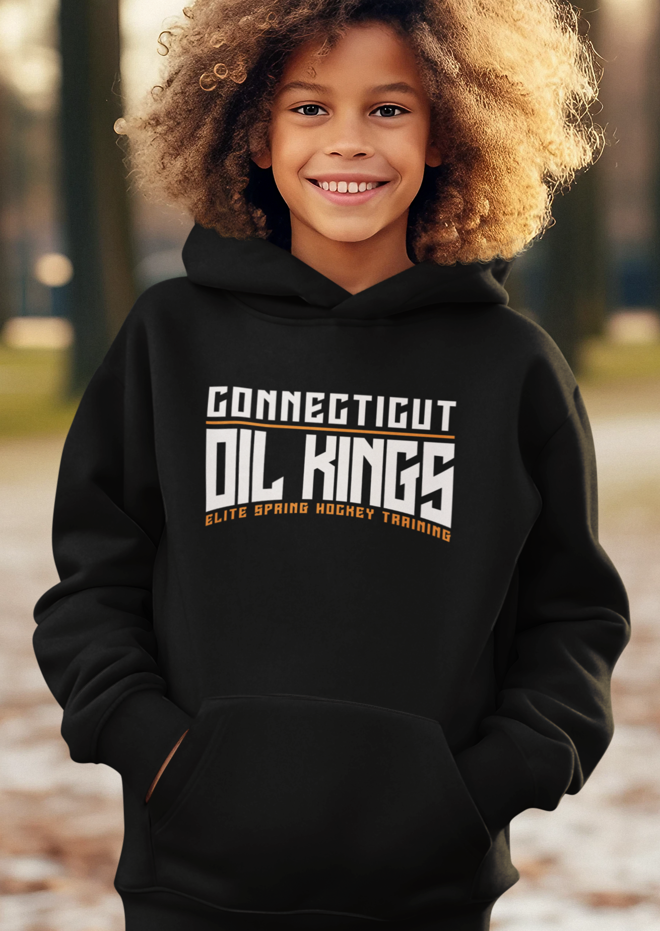 CT Oil Kings Text Youth Hoodie