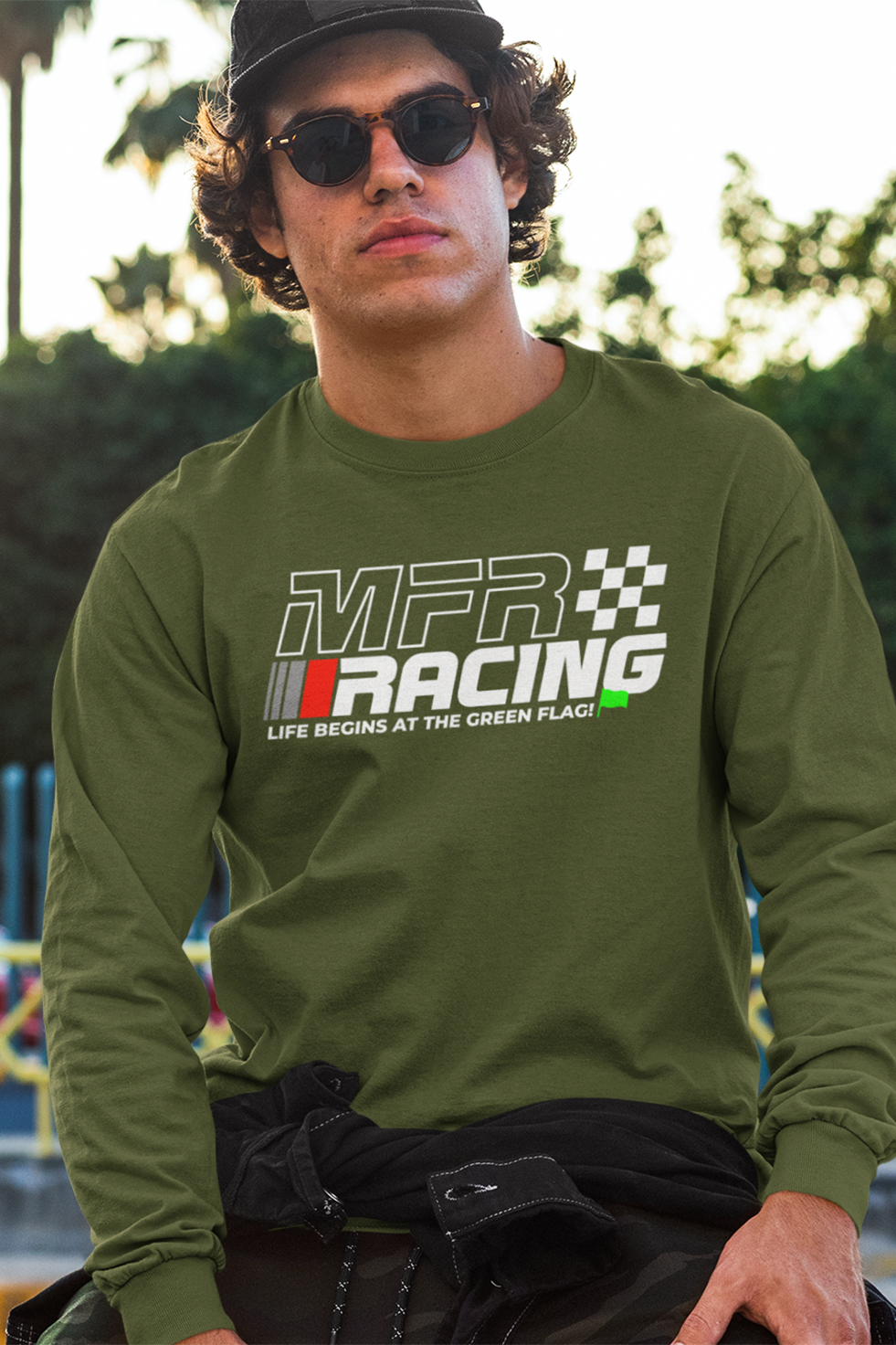 MFR Racing Long Sleeve Tee - Life Begins At The Green Flag