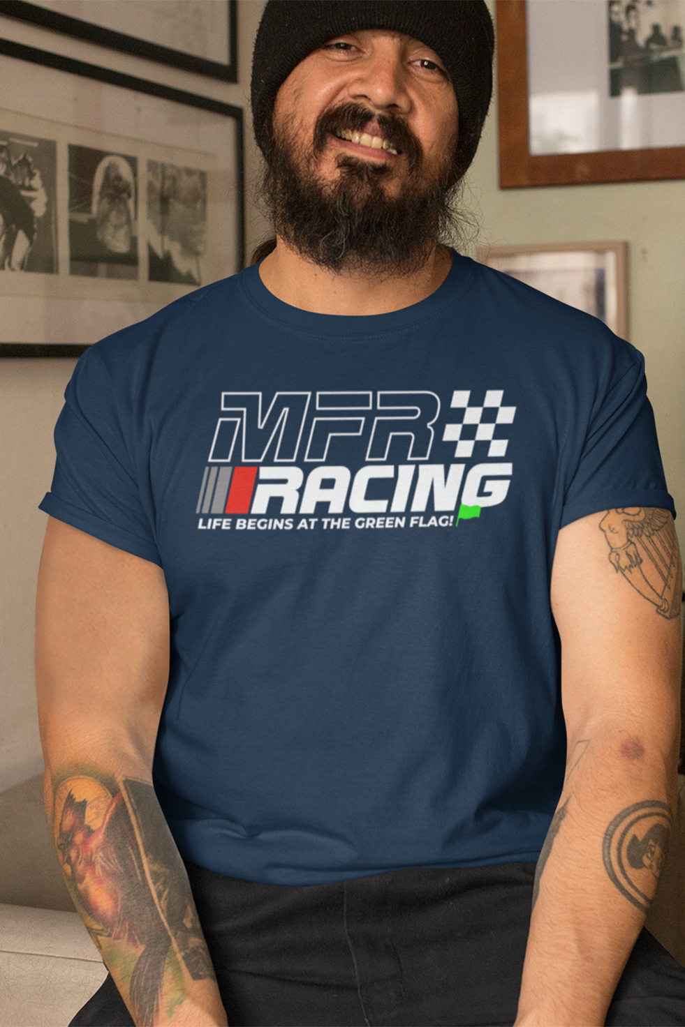 MFR Racing T-Shirt - Life Begins At The Green Flag